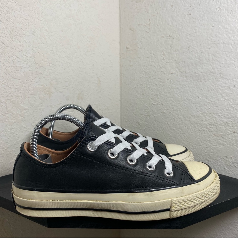Converse ctas low black leather